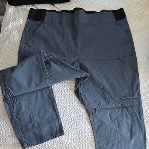 Simply Vera Wang Slate Blue Pull-On Pants with Black Waistband